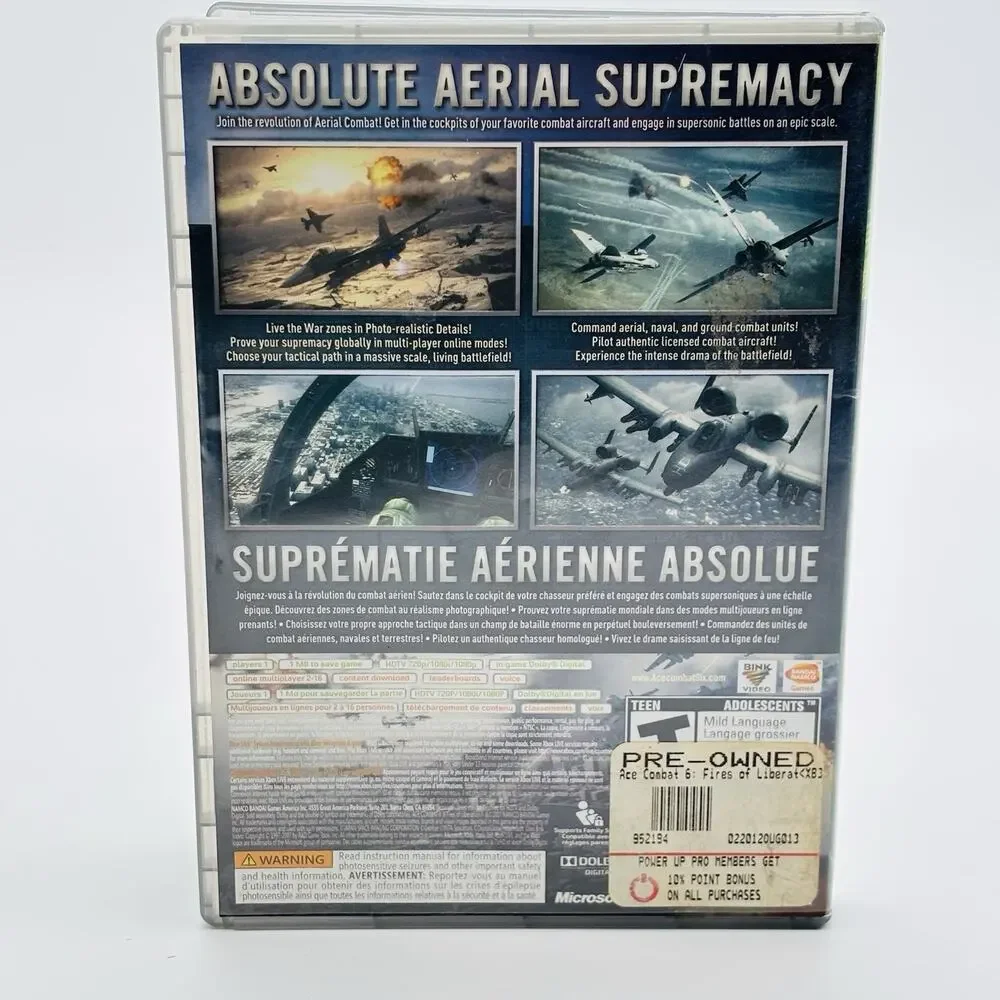 Ace Combat 6 Fires of Liberation Xbox 360 Complete CIB Platinum Hits. Works